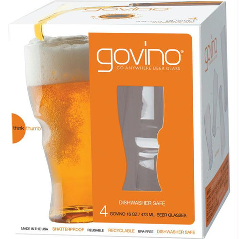 Govino Beer Glass 16 Oz 4 Pk