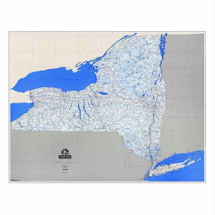 Stream Map Of New York Laminat