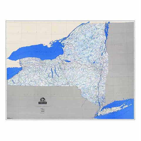 Stream Map Of New York Laminat