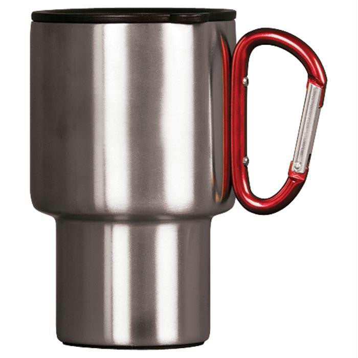 Carabiner Travel Mug-red 14oz