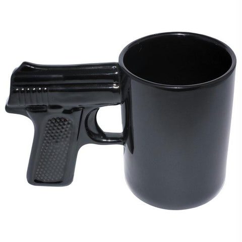 Ceramic Gun Mug Black 16.9 Oz