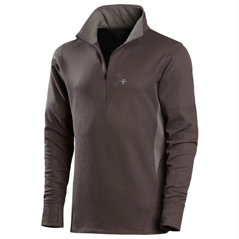 Mens Ls Zip Bedrock Plum Lg