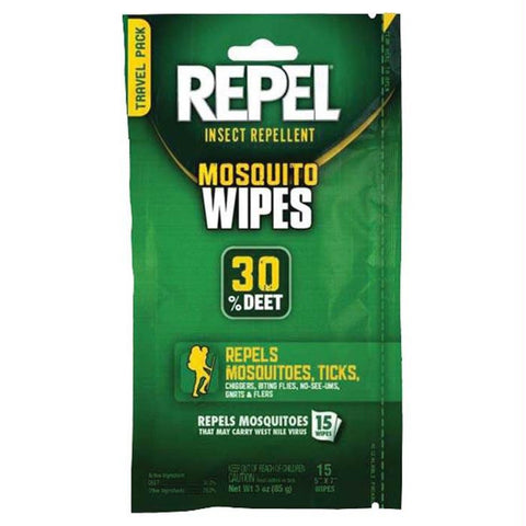 Repel Mosquito Wipes 30% Deet