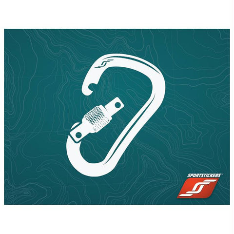 Sticker Carabiner White