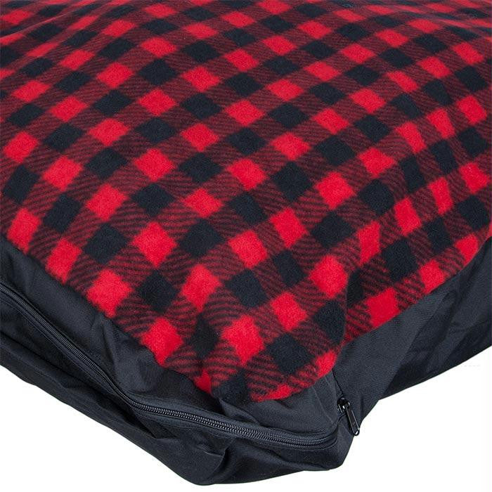 Xl Dog Bed - Blk-red Check