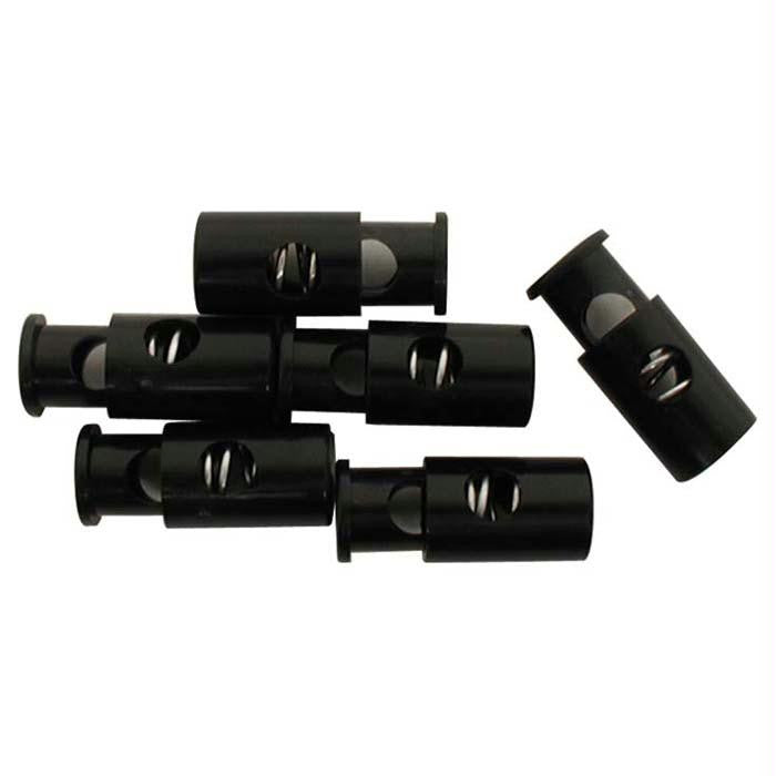 Cord Locks 1-4" Rnd Blk 6pk