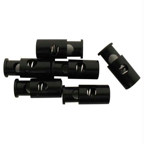 Cord Locks 3-8" Rnd Blk 6pk