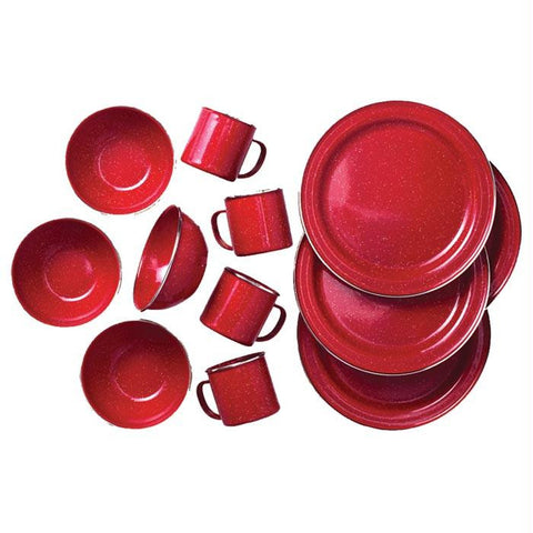 Ss Rim Table Set 12 Pc Red