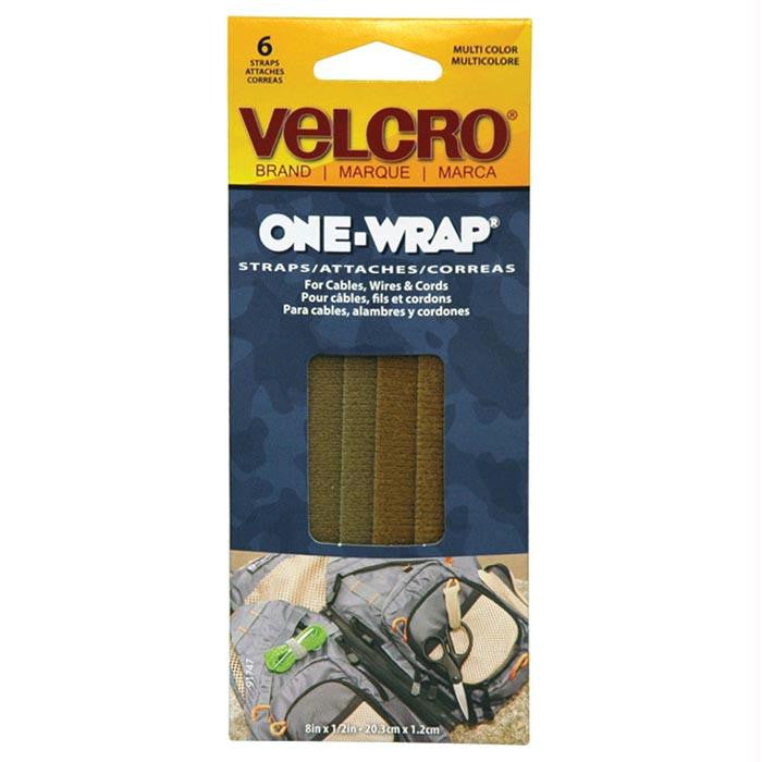 One-wrap 8" X 1-2" Assort 6pk