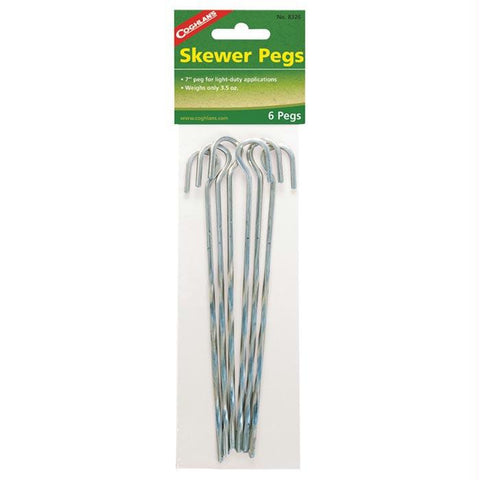 Steel Skewer Tent Pegs 7" Bulk