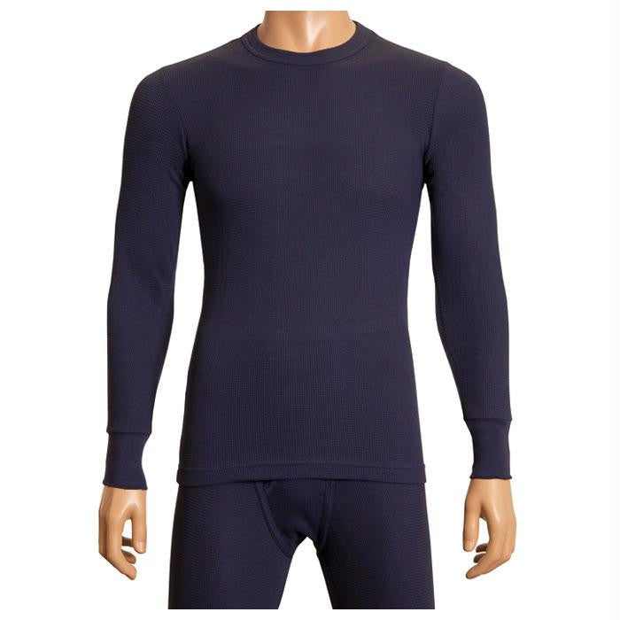 Waffle Mens L-s Blue Md