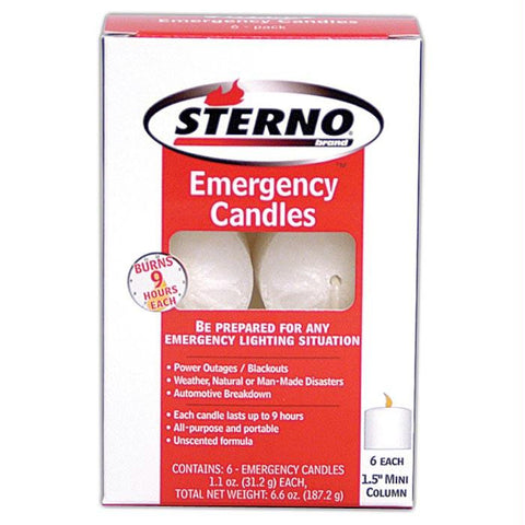 Sterno Mini Column Candle 6pk