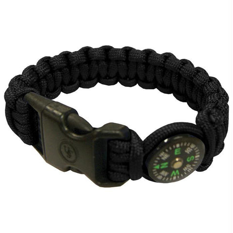 Survival Compass Bracelet Blk