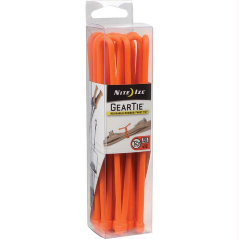Gear Tie Propack 12"-org 12pk
