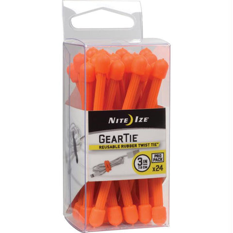 Gear Tie Propack 3"-org 24pk