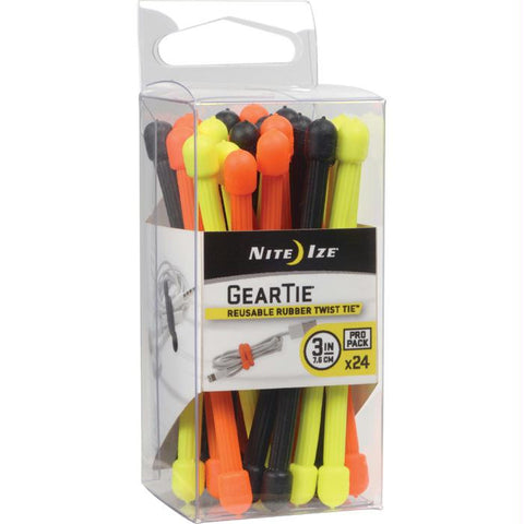 Gear Tie Propack 3"-asst 24pk