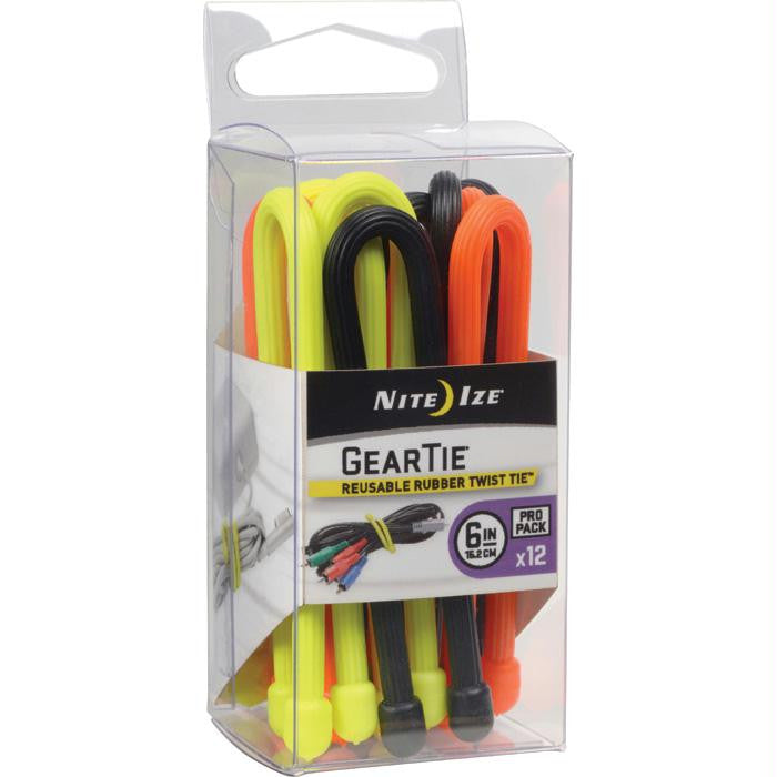 Gear Tie Propack 6"-asst 12pk