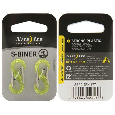S-biner Trans #0 2pk Lime