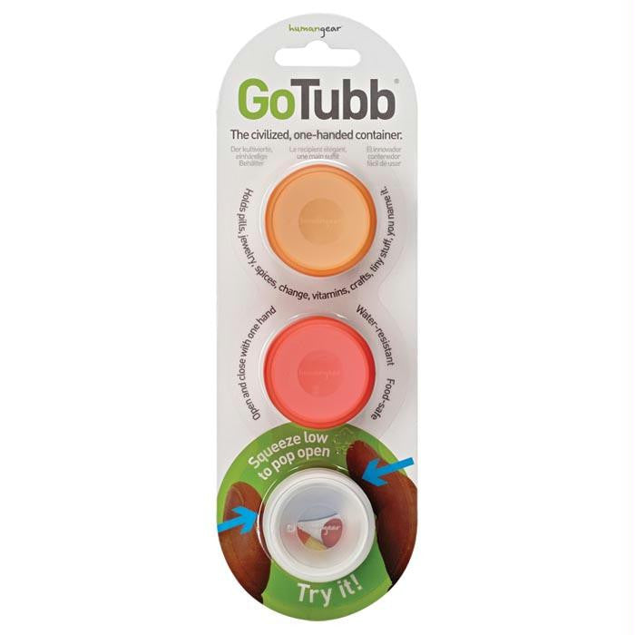 Gotubb Sm 3pk Clear,org,red