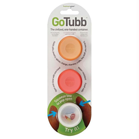Gotubb Sm 3pk Clear,org,red