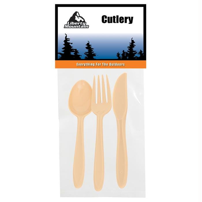 Tan 3 Pc Cutlery