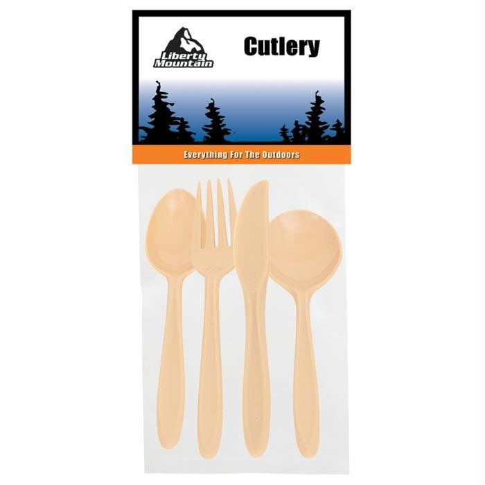 Tan 4 Pc Cutlery