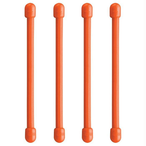Gear Tie 3"-bright Orange 4pk