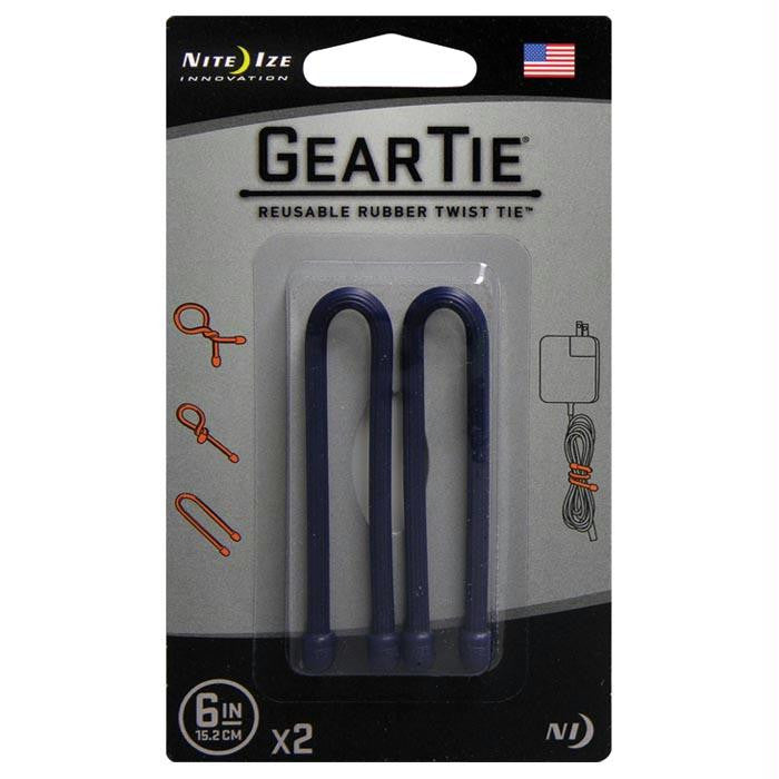 Gear Tie 6" Dark Navy Blue 2pk