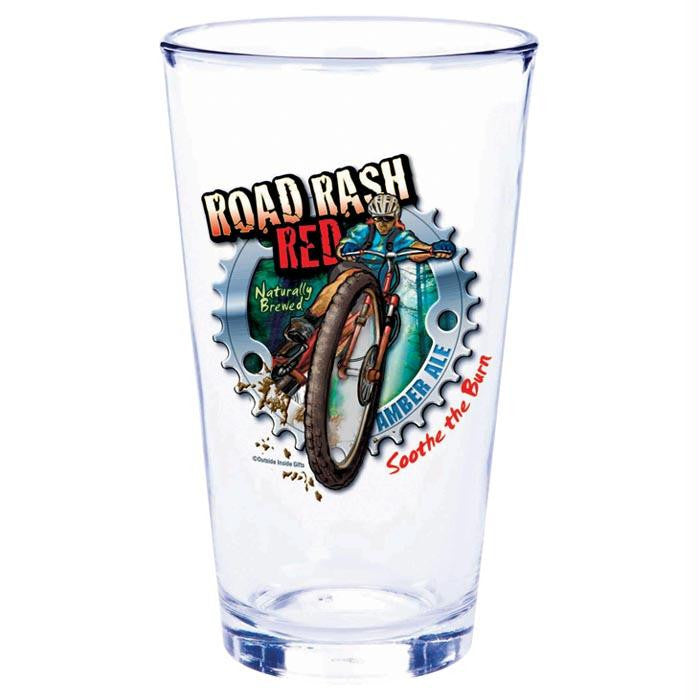 Road Rash Red Pint Glass