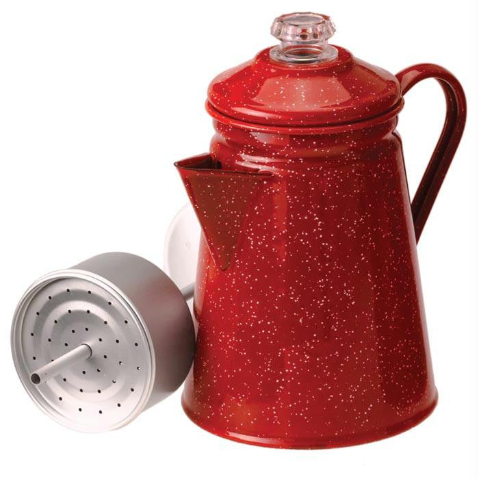 Enamel 8 Cup Percolator Red