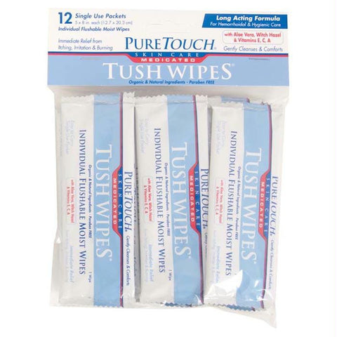 Tush Wipes Med Single (12pk)