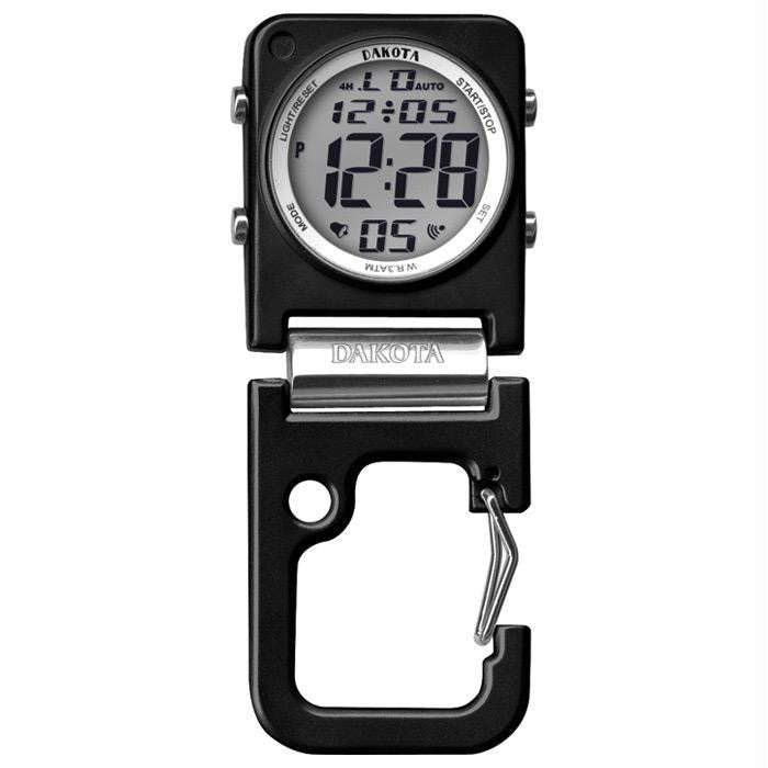 Digital Square Clip Clock Blk