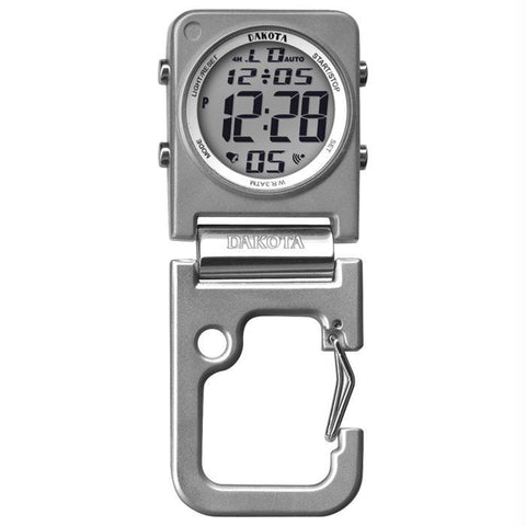 Digital Square Clip Clock Slvr