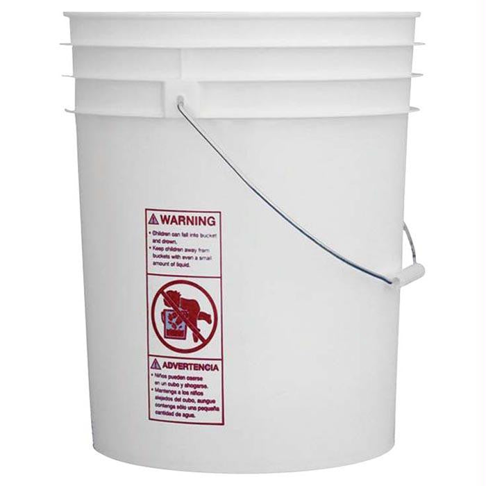 5 Gallon White Pail W-handle