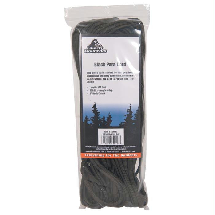 Paracord 100 Ft Black