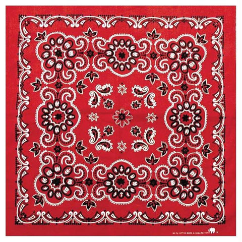 Texas Paisley Bandana Red