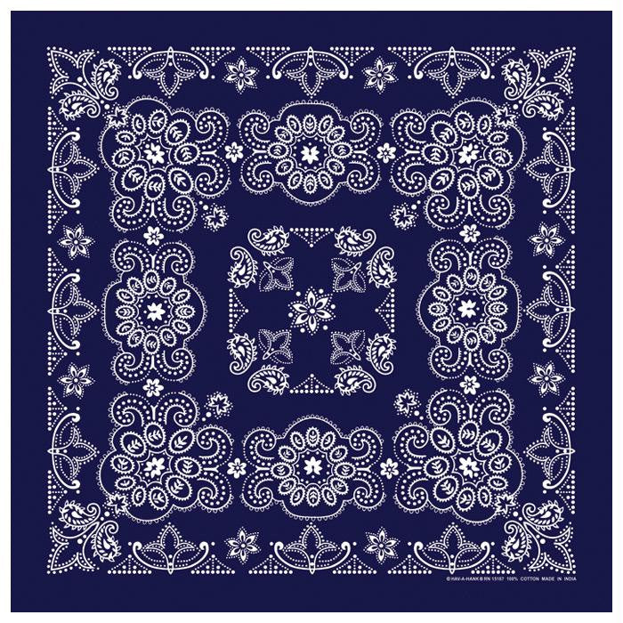 Texas Paisley Bandana Navy