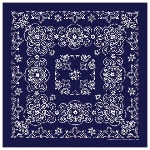 Texas Paisley Bandana Navy