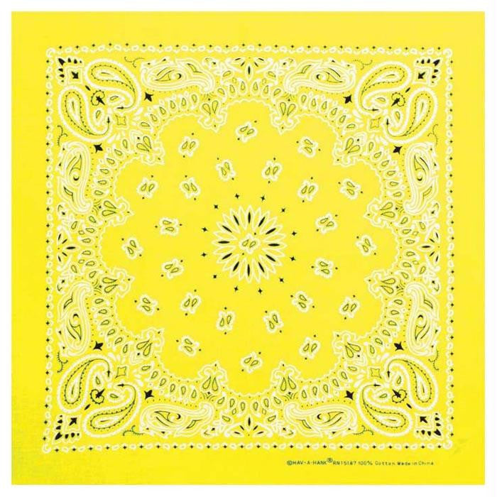 Neon Paisley Bandana Yellow