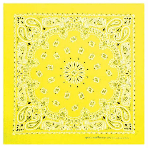 Neon Paisley Bandana Yellow