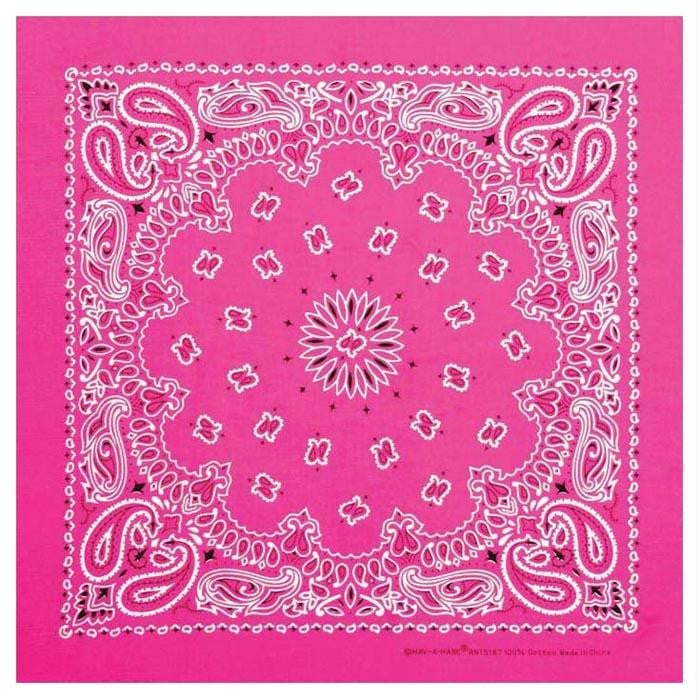 Neon Paisley Bandana Pink