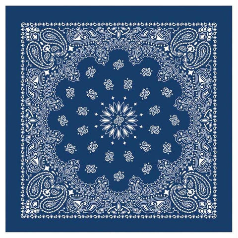 Bandanas Blue W-hang Tag & Upc