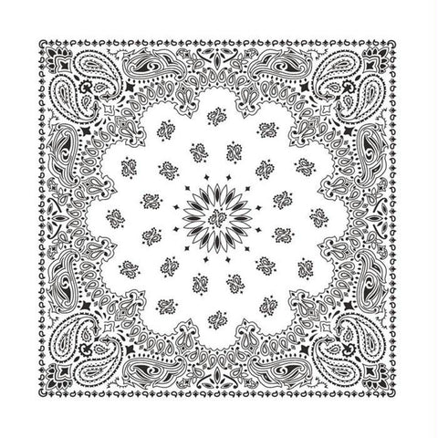 Bandanas White W-hang Tg & Upc