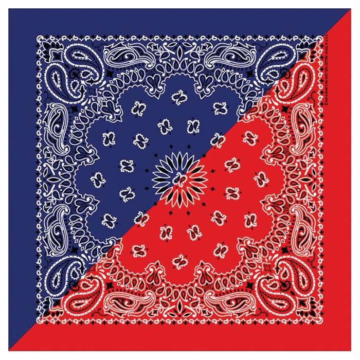Split Paisley Navy-red