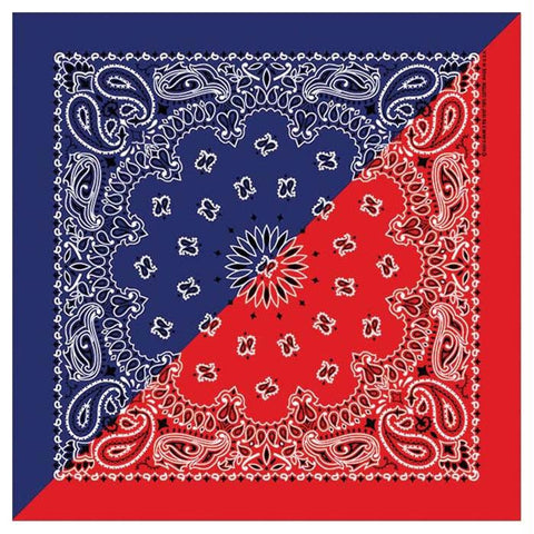 Split Paisley Navy-red