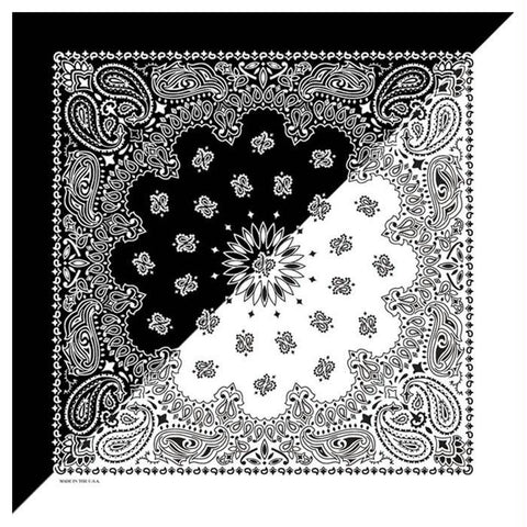 Split Paisley Black-white