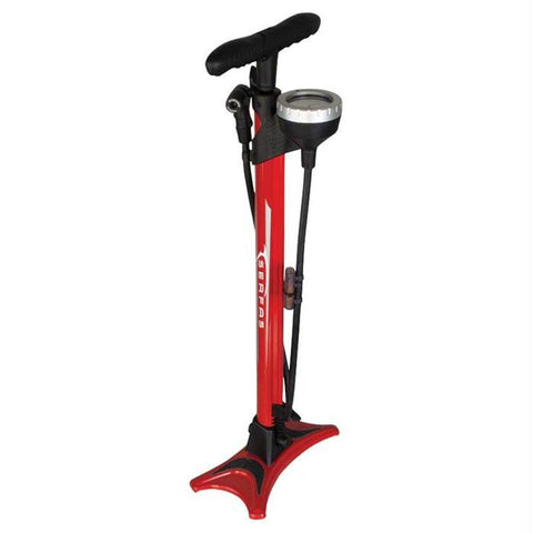 Floor Pump W-simple Valve-red