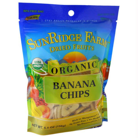 Organic Dried Banana Chips