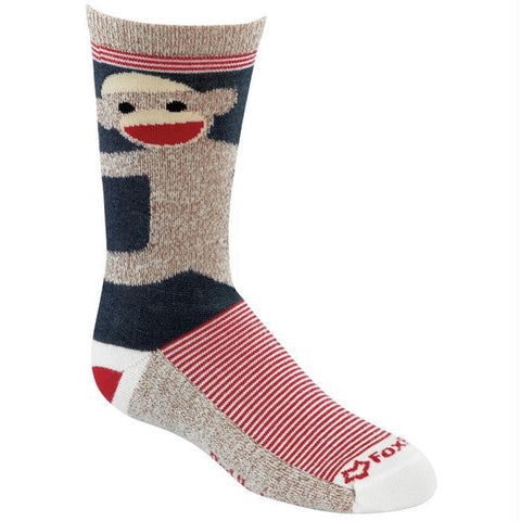 Monkey Hugs Sock Kids Navy Xs