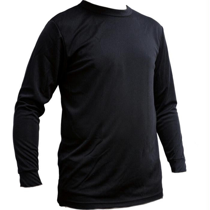 Silkyester Blk Crew Top Men Md